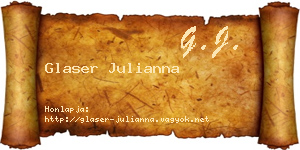 Glaser Julianna névjegykártya